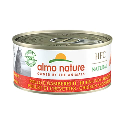 Almo Nature Cat HFC Chicken & Shrimps konservi kaķiem Vista, garneles 150g
